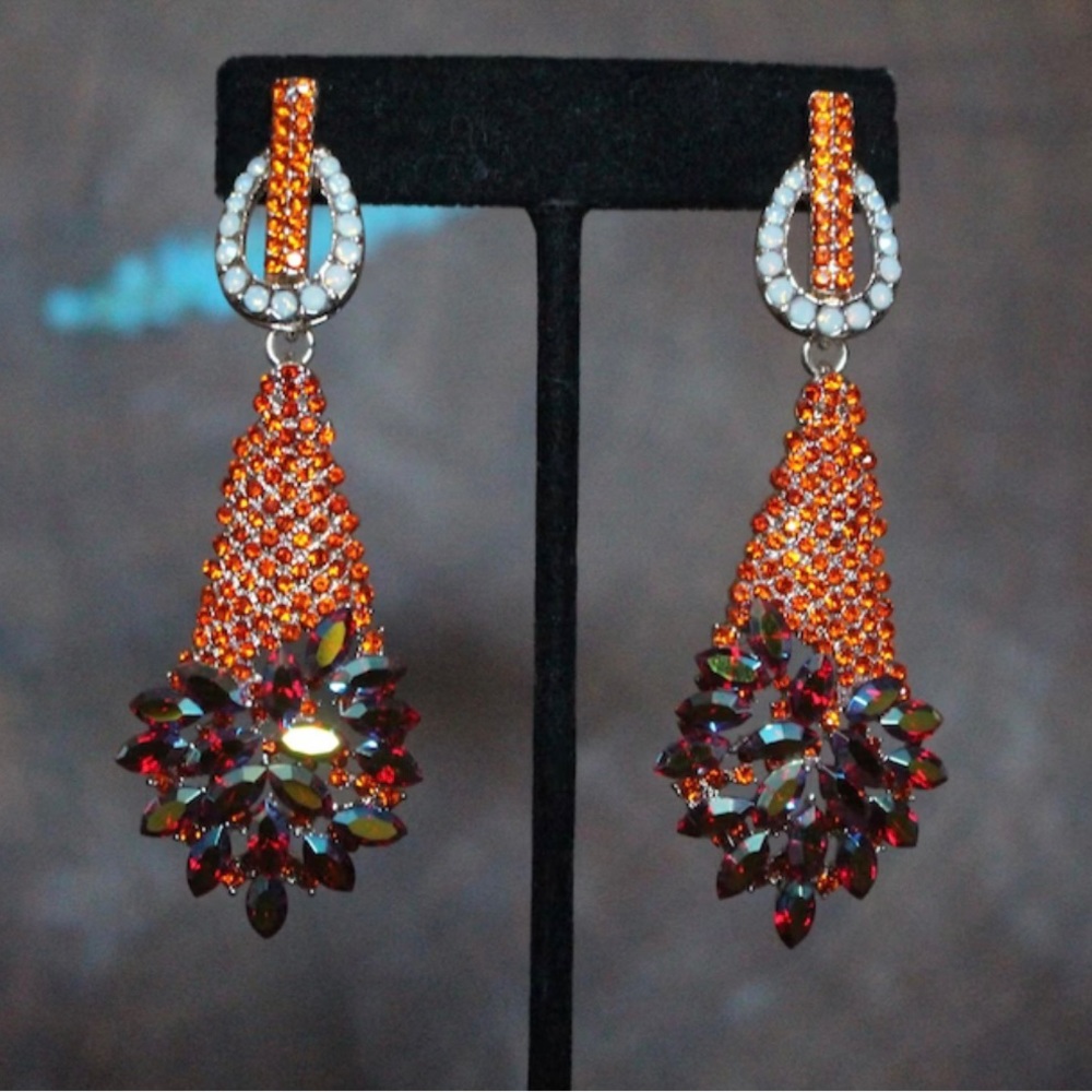 Red/Orange Formal/Pageant Earrings